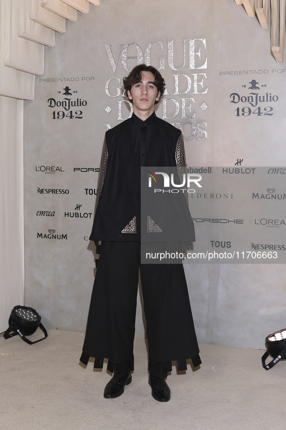 Axel Madrazo attends the red carpet for the Vogue Dia de Muertos Gala at Palacio de Mineria in Mexico City, Mexico, on October 24, 2024. 