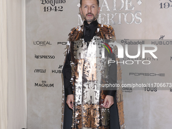 Oscar Madrazo attends the red carpet for the Vogue Dia de Muertos Gala at Palacio de Mineria in Mexico City, Mexico, on October 24, 2024. (