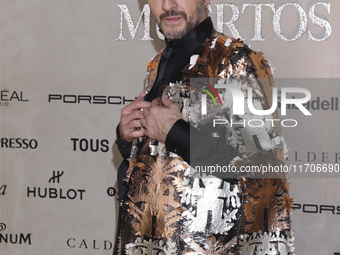 Oscar Madrazo attends the red carpet for the Vogue Dia de Muertos Gala at Palacio de Mineria in Mexico City, Mexico, on October 24, 2024. (