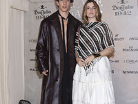 Jorge Lopez and Chiara Parravicini attend the red carpet for the Vogue Dia de Muertos Gala at Palacio de Mineria in Mexico City, Mexico, on...