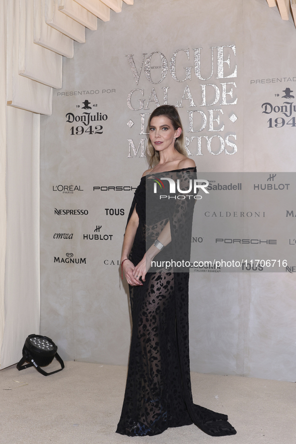 Margarita Moreno attends the red carpet for the Vogue Dia de Muertos Gala at Palacio de Mineria in Mexico City, Mexico, on October 24, 2024....