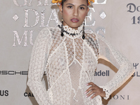 Coty Camacho attends the red carpet for the Vogue Dia de Muertos Gala at Palacio de Mineria in Mexico City, Mexico, on October 24, 2024. (