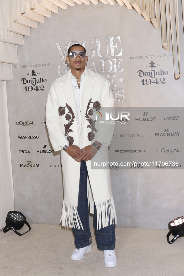 Juan Toscano-Anderson attends the red carpet for the Vogue Dia de Muertos Gala at Palacio de Mineria in Mexico City, Mexico, on October 24,...