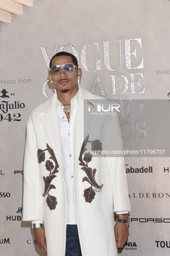 Juan Toscano-Anderson attends the red carpet for the Vogue Dia de Muertos Gala at Palacio de Mineria in Mexico City, Mexico, on October 24,...