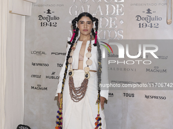 Karen Polinesia attends the red carpet for the Vogue Dia de Muertos Gala at Palacio de Mineria in Mexico City, Mexico, on October 24, 2024....