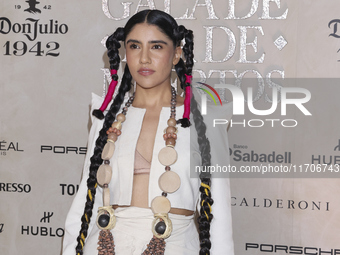 Karen Polinesia attends the red carpet for the Vogue Dia de Muertos Gala at Palacio de Mineria in Mexico City, Mexico, on October 24, 2024....