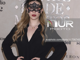 Mia Rubin attends the red carpet for the Vogue Dia de Muertos Gala at Palacio de Mineria in Mexico City, Mexico, on October 24, 2024. (