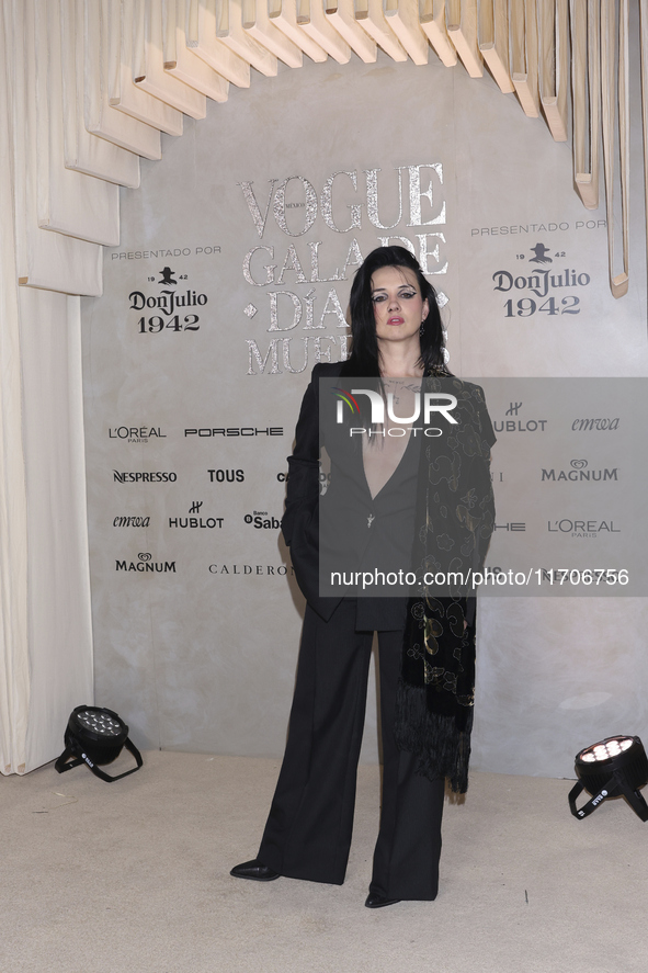 Mariana BO attends the red carpet for the Vogue Dia de Muertos Gala at Palacio de Mineria in Mexico City, Mexico, on October 24, 2024. 