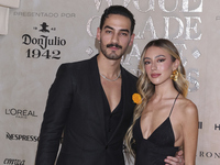 Michel Duval and Ximena Loustaunau attend the red carpet for the Vogue Dia de Muertos Gala at Palacio de Mineria in Mexico City, Mexico, on...