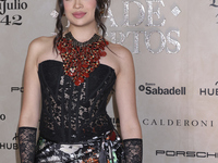 Mia Salinas attends the red carpet for the Vogue Dia de Muertos Gala at Palacio de Mineria in Mexico City, Mexico, on October 24, 2024. (