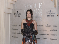 Mia Salinas attends the red carpet for the Vogue Dia de Muertos Gala at Palacio de Mineria in Mexico City, Mexico, on October 24, 2024. (