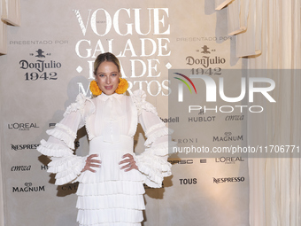 Vanessa Huppenkothen attends the red carpet for the Vogue Dia de Muertos Gala at Palacio de Mineria in Mexico City, Mexico, on October 24, 2...