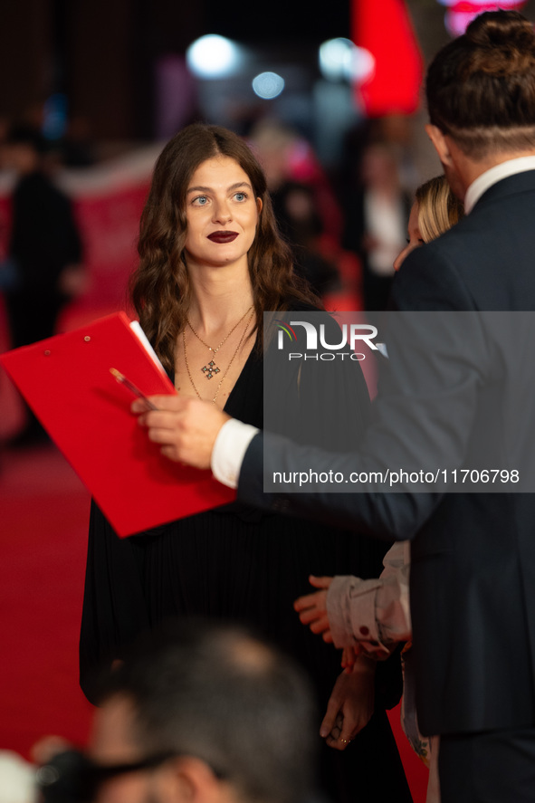 Margherita Mazzucco attends the ''L'Amica Geniale. Storia Della Bambina Perduta'' red carpet during the 19th Rome Film Festival at Auditoriu...