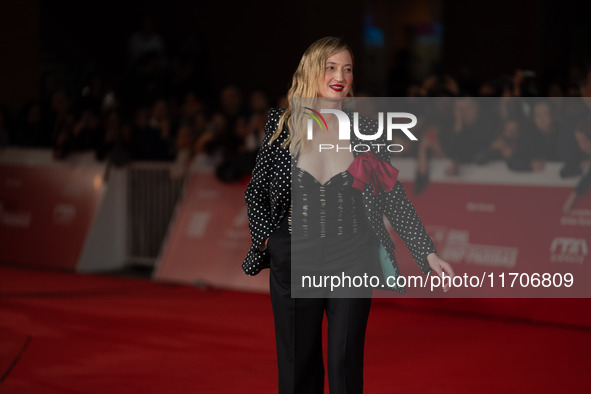 Alba Rohrwacher attends the ''L'Amica Geniale. Storia Della Bambina Perduta'' red carpet during the 19th Rome Film Festival at Auditorium Pa...