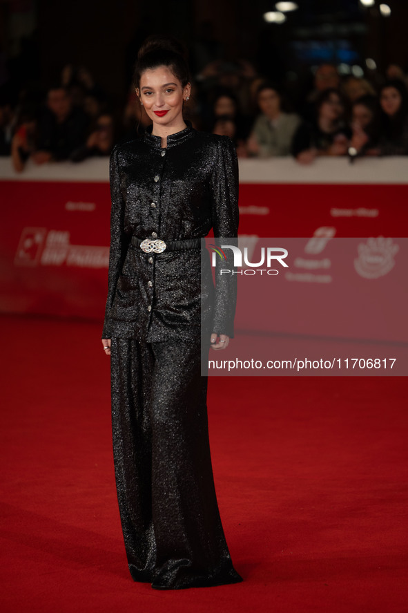 Gaia Girace attends the ''L'Amica Geniale. Storia Della Bambina Perduta'' red carpet during the 19th Rome Film Festival at Auditorium Parco...