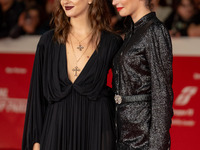 Gaia Girace and Margherita Mazzucco attend the ''L'Amica Geniale. Storia Della Bambina Perduta'' red carpet during the 19th Rome Film Festiv...