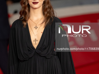 Margherita Mazzucco attends the ''L'Amica Geniale. Storia Della Bambina Perduta'' red carpet during the 19th Rome Film Festival at Auditoriu...