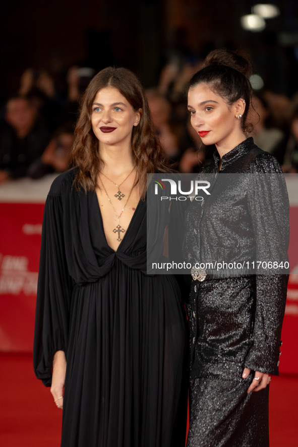 Gaia Girace and Margherita Mazzucco attend the ''L'Amica Geniale. Storia Della Bambina Perduta'' red carpet during the 19th Rome Film Festiv...