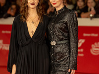 Gaia Girace and Margherita Mazzucco attend the ''L'Amica Geniale. Storia Della Bambina Perduta'' red carpet during the 19th Rome Film Festiv...