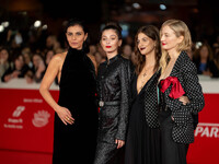 Irene Maiorino, Gaia Girace, Margherita Mazzucco, and Alba Rohrwacher attend the ''L'Amica Geniale. Storia Della Bambina Perduta'' red carpe...