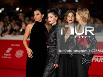 Irene Maiorino, Gaia Girace, Margherita Mazzucco, and Alba Rohrwacher attend the ''L'Amica Geniale. Storia Della Bambina Perduta'' red carpe...