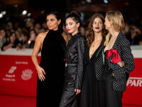 Irene Maiorino, Gaia Girace, Margherita Mazzucco, and Alba Rohrwacher attend the ''L'Amica Geniale. Storia Della Bambina Perduta'' red carpe...