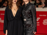 Gaia Girace and Margherita Mazzucco attend the ''L'Amica Geniale. Storia Della Bambina Perduta'' red carpet during the 19th Rome Film Festiv...