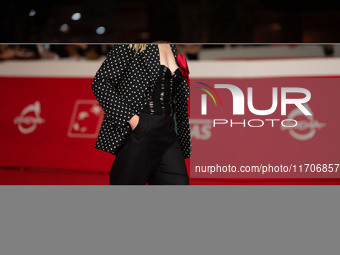 Alba Rohrwacher attends the ''L'Amica Geniale. Storia Della Bambina Perduta'' red carpet during the 19th Rome Film Festival at Auditorium Pa...