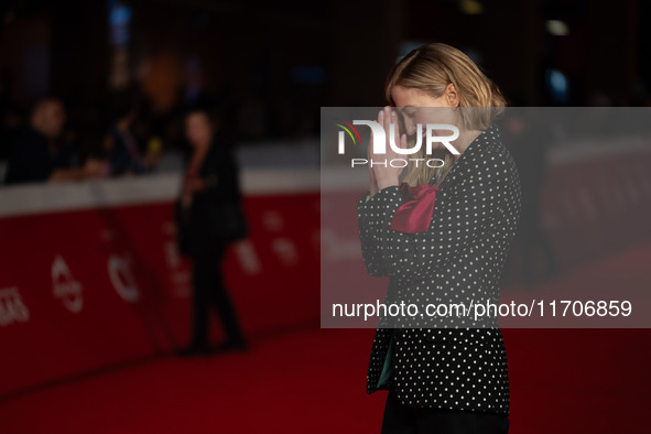 Alba Rohrwacher attends the ''L'Amica Geniale. Storia Della Bambina Perduta'' red carpet during the 19th Rome Film Festival at Auditorium Pa...