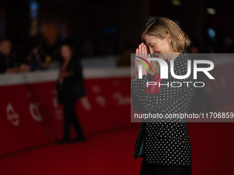 Alba Rohrwacher attends the ''L'Amica Geniale. Storia Della Bambina Perduta'' red carpet during the 19th Rome Film Festival at Auditorium Pa...