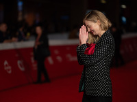 Alba Rohrwacher attends the ''L'Amica Geniale. Storia Della Bambina Perduta'' red carpet during the 19th Rome Film Festival at Auditorium Pa...