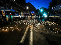 Citizens and activists gather to participate in a rally to support Palestinians in front of the US embassy in Rome, Italy, on October 25, 20...