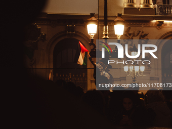 Pro-Palestinian protestors gather in Place de l'Opera in Paris, France, on October 25, 2024, in support of the population of Gaza. (