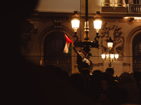 Pro-Palestinian protestors gather in Place de l'Opera in Paris, France, on October 25, 2024, in support of the population of Gaza. (