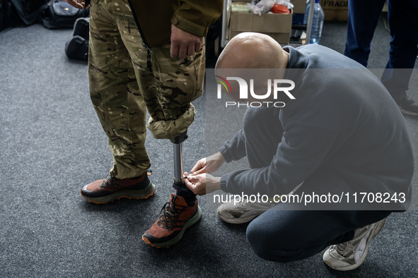 A Sports Prosthetics Day takes place in Kyiv, Ukraine, on October 25, 2024, together with the U+system Rehabilitation Center. Servicemen who...