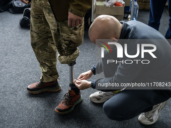 A Sports Prosthetics Day takes place in Kyiv, Ukraine, on October 25, 2024, together with the U+system Rehabilitation Center. Servicemen who...