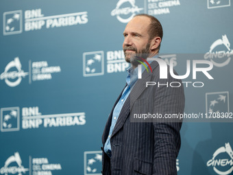 Ralph Fiennes attends the ''Conclave'' photocall during the 19th Rome Film Festival at Auditorium Parco Della Musica in Rome, Italy, on Octo...