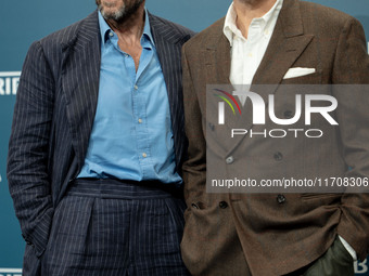 Ralph Fiennes and Edward Berger attend the ''Conclave'' photocall during the 19th Rome Film Festival at Auditorium Parco Della Musica in Rom...