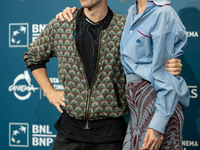 Maccio Capatonda and Ema Stokholma attend the ''Vita Da Carlo - Terza Stagione'' photocall during the 19th Rome Film Festival at Auditorium...