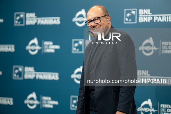 Carlo Verdone attends the ''Vita Da Carlo - Terza Stagione'' photocall during the 19th Rome Film Festival at Auditorium Parco Della Musica i...