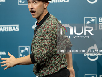 Maccio Capatonda attends the ''Vita Da Carlo - Terza Stagione'' photocall during the 19th Rome Film Festival at Auditorium Parco Della Music...