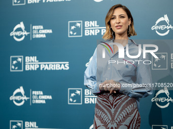 Ema Stokholma attends the ''Vita Da Carlo - Terza Stagione'' photocall during the 19th Rome Film Festival at Auditorium Parco Della Musica i...