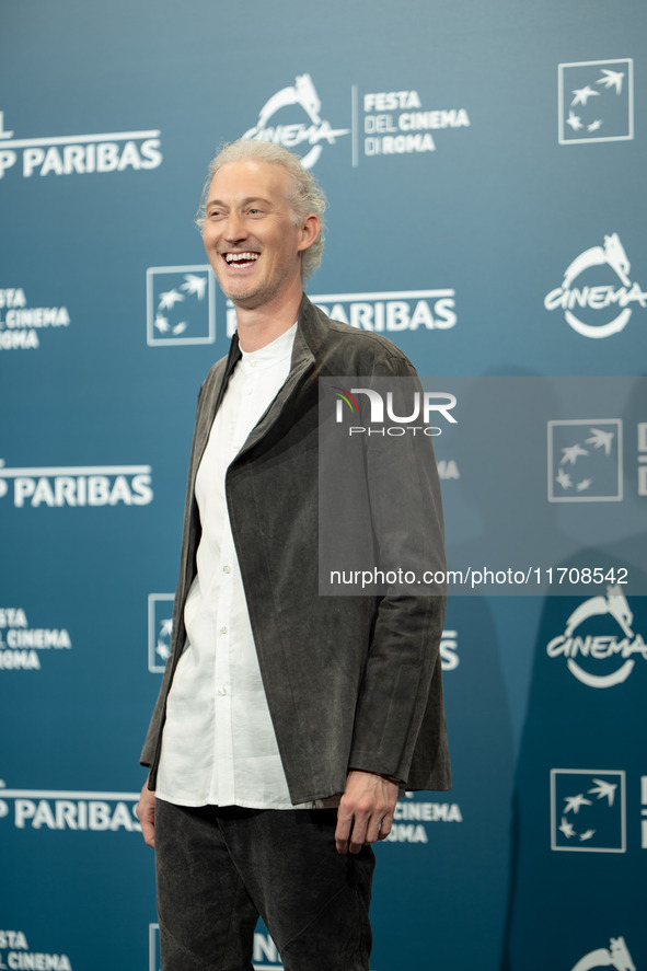 Bruno Gouery attends the ''Modi - Three Days On The Wing Of Madness'' photocall during the 19th Rome Film Festival at Auditorium Parco Della...