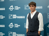 Riccardo Scamarcio attends the ''Modi - Three Days On The Wing Of Madness'' photocall during the 19th Rome Film Festival at Auditorium Parco...