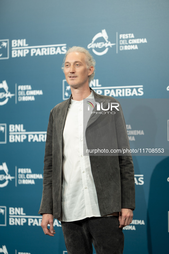 Bruno Gouery attends the ''Modi - Three Days On The Wing Of Madness'' photocall during the 19th Rome Film Festival at Auditorium Parco Della...