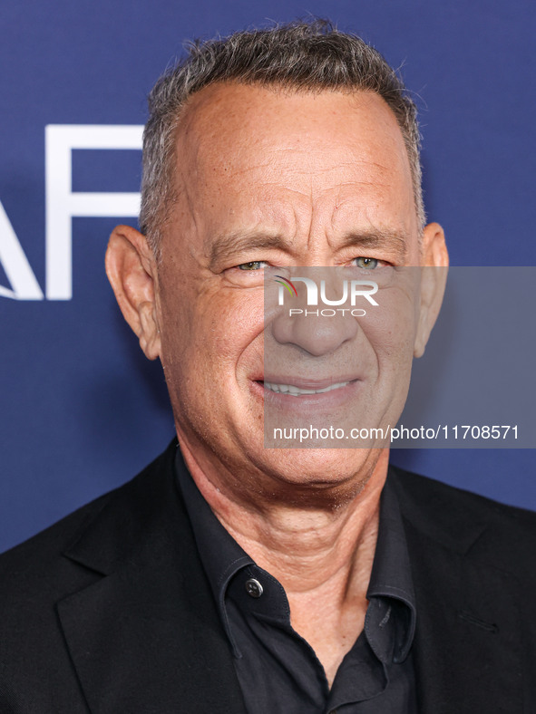 Tom Hanks arrives at the 2024 AFI Fest - World Premiere Screening Of Sony Pictures' 'Here' held at the TCL Chinese Theatre IMAX on October 2...