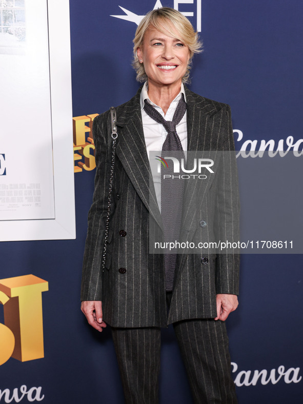 Robin Wright arrives at the 2024 AFI Fest - World Premiere Screening Of Sony Pictures' 'Here' held at the TCL Chinese Theatre IMAX on Octobe...