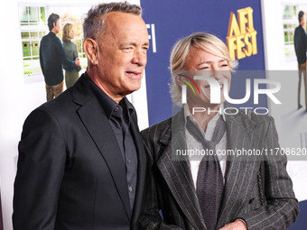 Tom Hanks and Robin Wright arrive at the 2024 AFI Fest - World Premiere Screening Of Sony Pictures' 'Here' held at the TCL Chinese Theatre I...