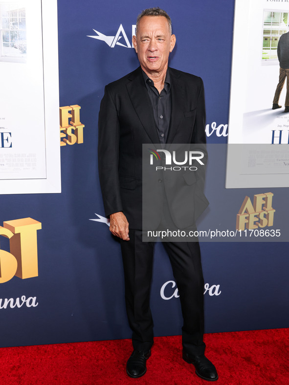 Tom Hanks arrives at the 2024 AFI Fest - World Premiere Screening Of Sony Pictures' 'Here' held at the TCL Chinese Theatre IMAX on October 2...