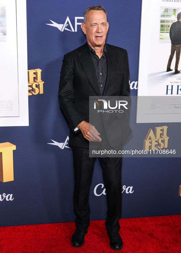 Tom Hanks arrives at the 2024 AFI Fest - World Premiere Screening Of Sony Pictures' 'Here' held at the TCL Chinese Theatre IMAX on October 2...